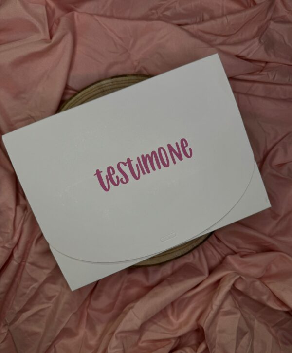 Box Testimone/Damigella: Pochette in tessuto + Portachiavi - immagine 2